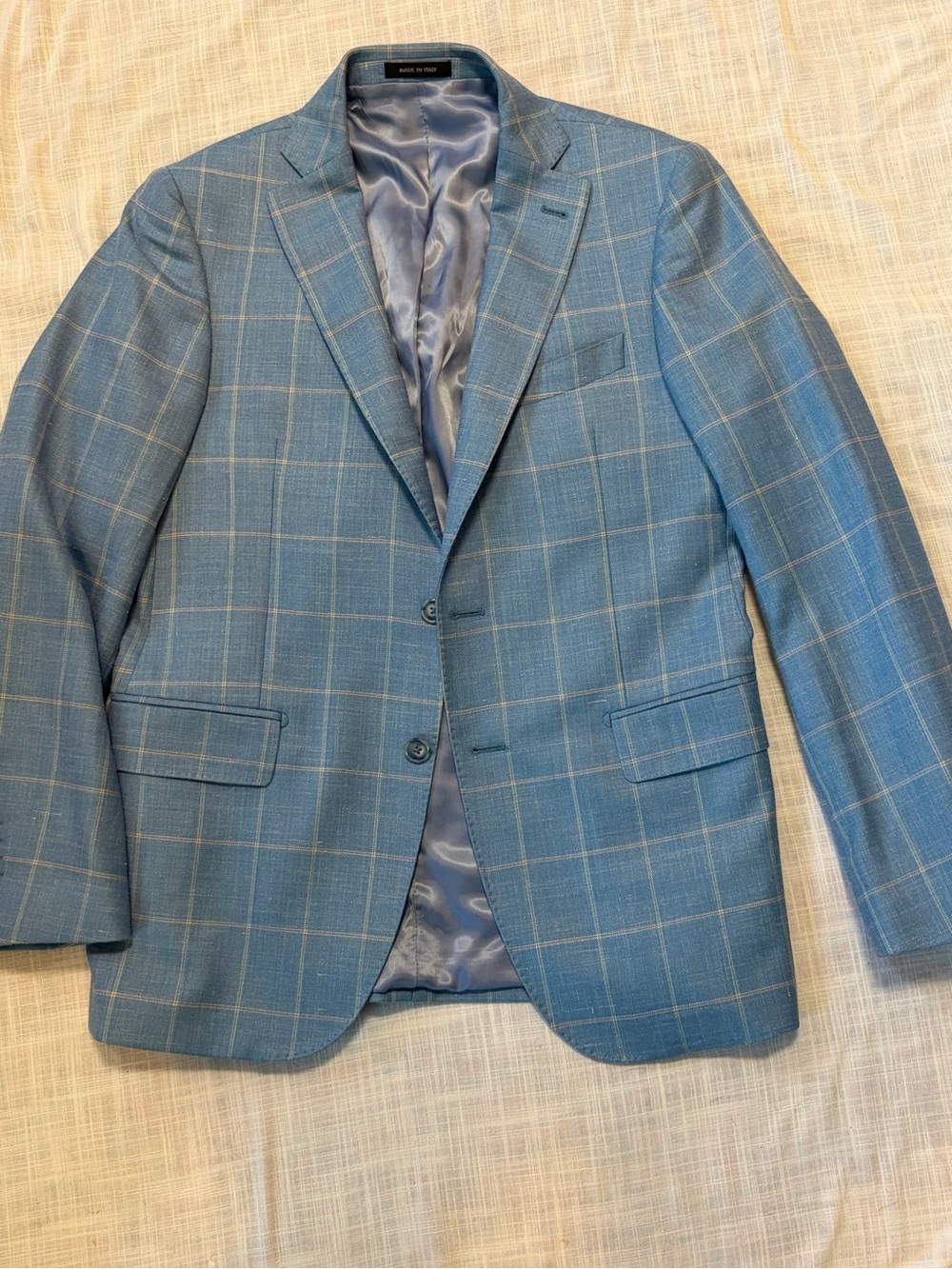 Saks fifth Avenue Light Blue Lined Jacket - Made in Italy 38 r